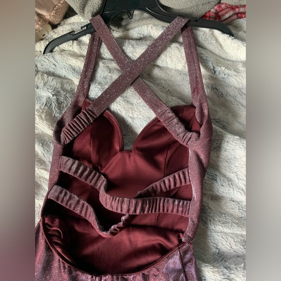 B. Darlin sparkly wine colored dress. Size 1/2. - Picture 3 of 8